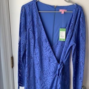 NMT Lily Pulitzer long sleeve tiki wrap romper